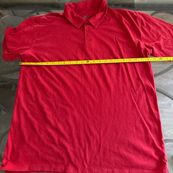 True Classic Red Polo Shirt X-Large Premium Cotton Polyester Blend Short Sleeve - Picture 5 of 7